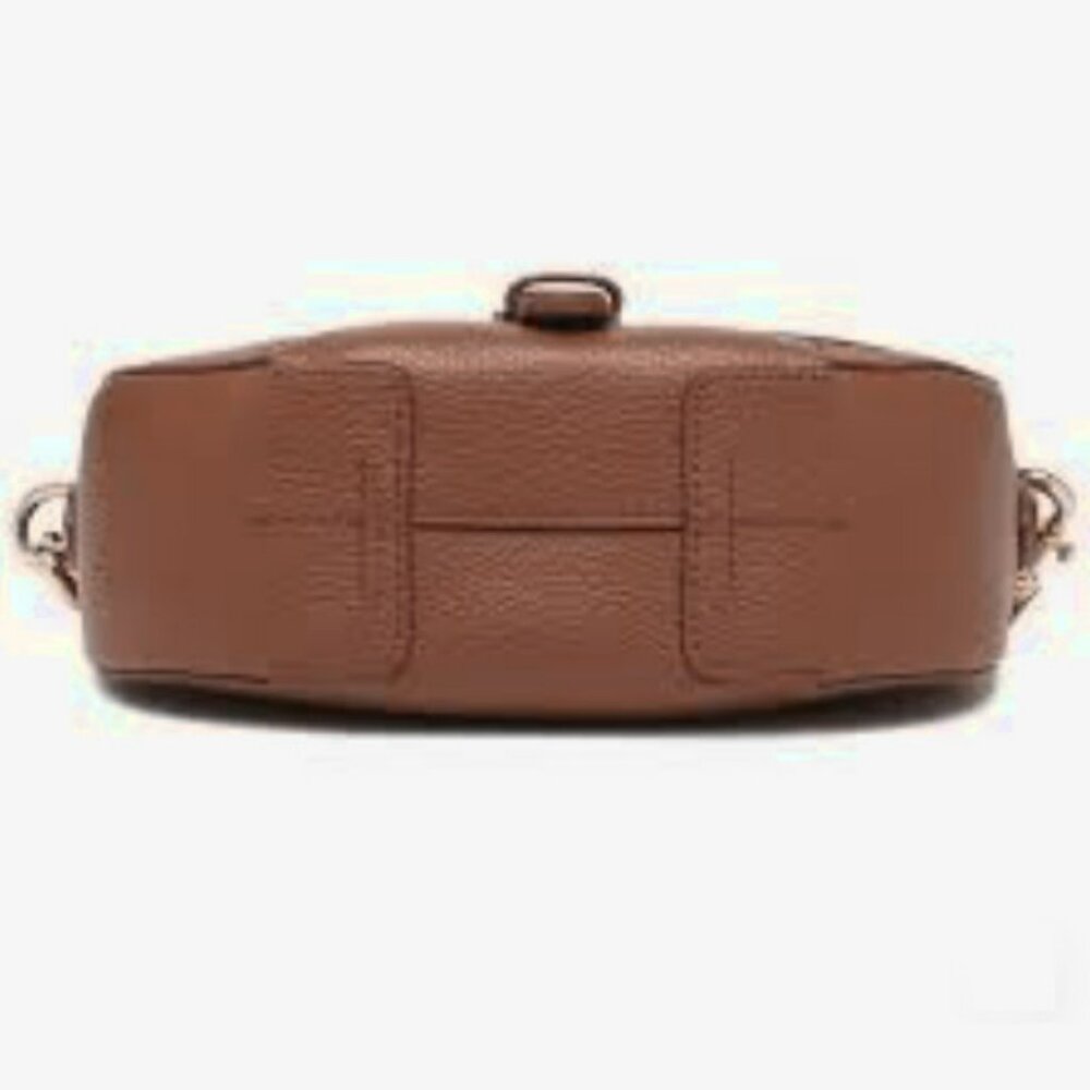 Furla Urania Pebbled Leather Crossbody Bag Cognac EUX - Picture 7 of 8
